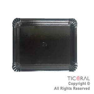 BANDEJA LAMINADA N.04 23 x 28 CM NEGRO x 10